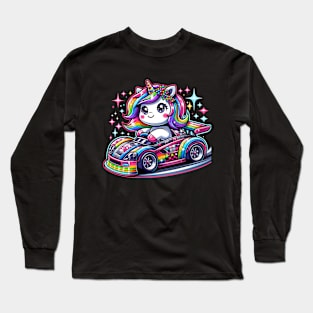 Monster Truck Unicorn Birthday Party Monster Truck Girl Long Sleeve T-Shirt